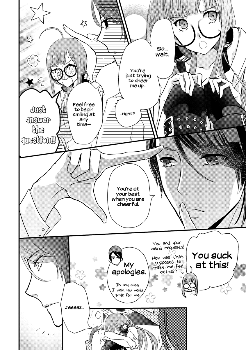 Yutaba Comic(1/2)
A follower kindly translated my 2018 anthology contribution of Yusuke*Futaba comic into English!

Translated by Jake Albano (@jacobalbano) 
