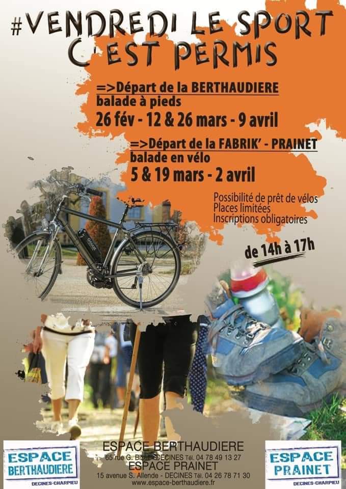 Berthaudiere's tweet photo. Cet après-midi, les Espaces Berthaudière &amp; Prainet vous emmène en balade à vélo! Horaires : 14h-16h
Gratuit 
Prêt de vélos adultes!
(Rendez-vous à 14h au 15 avenue Salvador Allende) https://t.co/xuPdSP3Sou