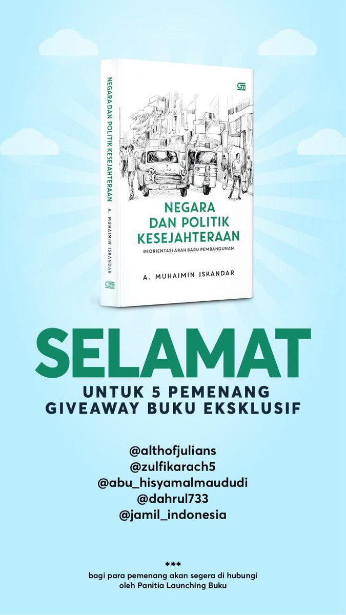 Yang untuk warga Twitter kita siapkan juga 5 buku, tapi reply and mantion your friends dan diundi aja ya hehehe, 
ini yang warga IG..
