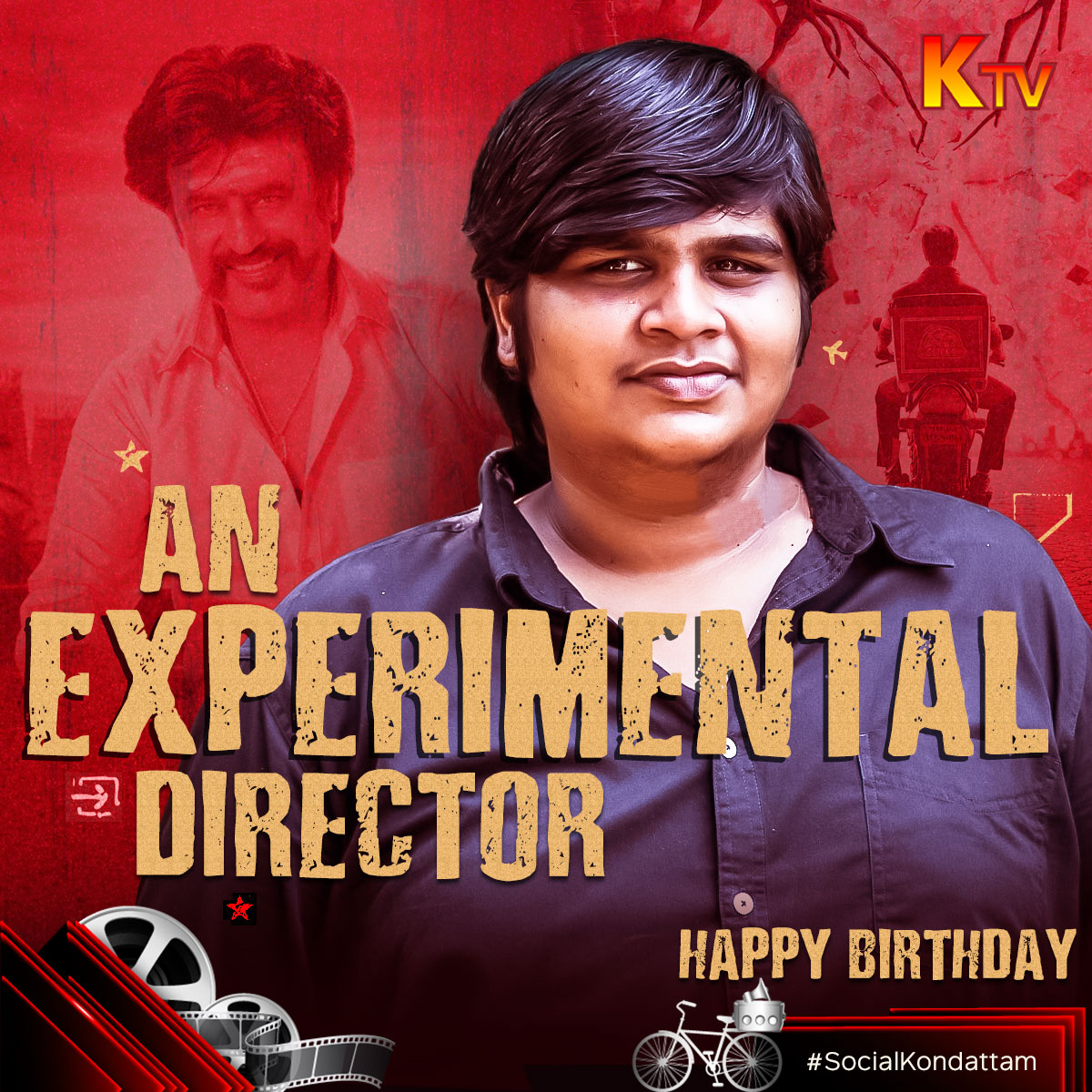 KTVTAMIL's tweet image. #KTV wishes the very talented #KarthikSubbaraj a very happy birthday. 

#HappyBirthdayKarthikSubbaraj #HBDKarthikSubbaraj #SocialKondattam #CelebrateCinema @karthiksubbaraj