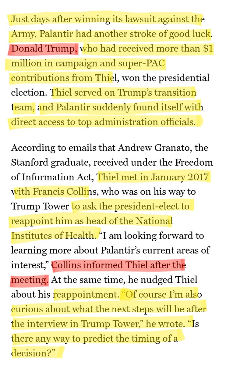 VERY VERY SERIOUSLY INTERESTED IN THIS!  #PeterThiel  #DuncanHunter (pardoned)  #MichaelFlynn  #MichaelKratsios  #Palantir  #COVID19  #AndrewGranato WTF