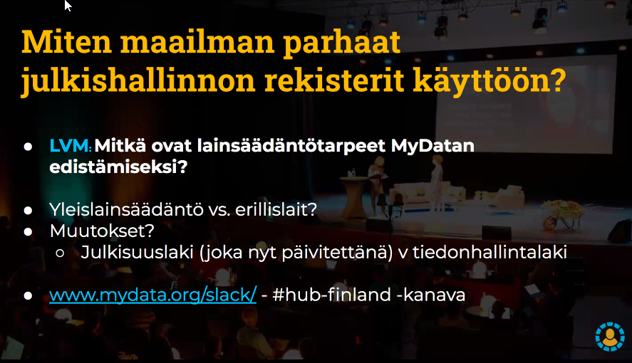 tiekery's tweet image. Nyt pohditaan mm. lainsäädäntötarpeita julkishallinnon #MyData-käytön edistämiseksi sekä #skillsdata&apos;a osaamisen kehittämisen sekä työllisyyden näkökulmista, mikä eurooppalaisellakin tasolla tunnistettu kehittämiskohde. @troppone @mydataorg #AamuAreena #OmaData #yhteentoimivuus