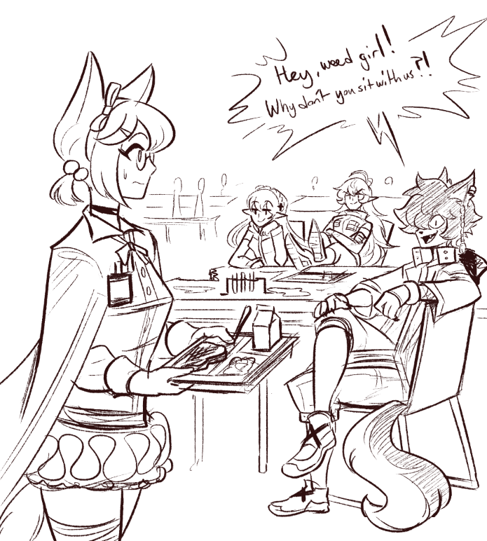 Arknights interaction doodles 