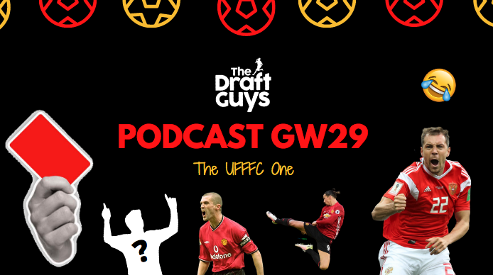 The_Draft_Guys's tweet photo. On the way to work..? Working from Home...? Bored..? 

🎧 Start your Fantasy Football GW29 early with The Draft Guys (Explicit) Podcast! 

⚽️ FF Tips, Banter &amp; Sacko Punishment Options for GW29 

https://t.co/vCiQOMpXNM

#GW29 #UFFFC #FPL https://t.co/VKYrkzuAhs