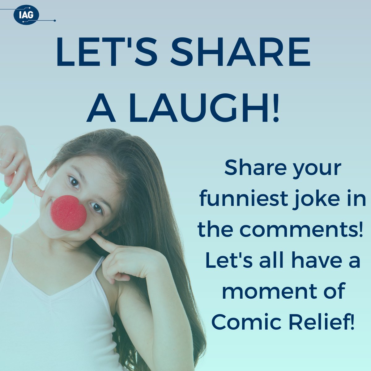IAG_Technology's tweet image. #ComicRelief #RedNoseDay is welcomed greatly this year. Comment with your funniest #joke to give us all some much needed comic relief! 
This event raises money for homelessness, hunger, domestic abuse &amp;amp; mental health stigma, all impacted greatly by the Covid-19 pandemic.