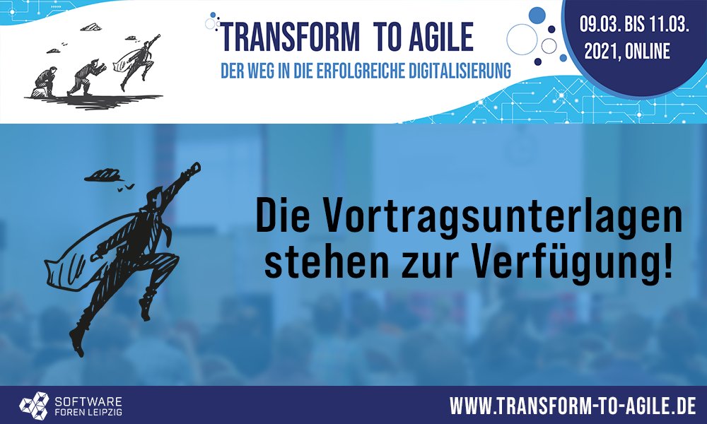 Die Vortragsunterlagen stehen nahezu komplett zur Verfügung. Alle Teilnehmer haben ihre Zugangsdaten erhalten. Solltest Du kein Teilnehmer gewesen sein, kannst Du dich einfach registrieren. #tta2021 #agile #handouts #transformation transform-to-agile.de/archiv/downloa…