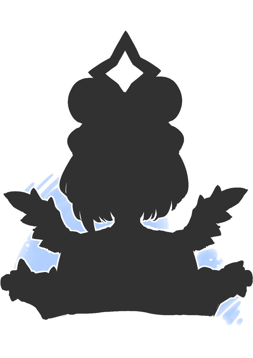 フリー素材かなたそ クイズ この邪神のようなシルエット何でしょ ゆやぃやういのイラスト