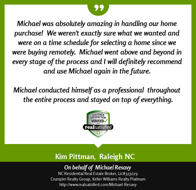I appreciate the kind words! realsatisfied.com/Michael-Resavy via <a href="/realsatisfied/">RealSatisfied</a>