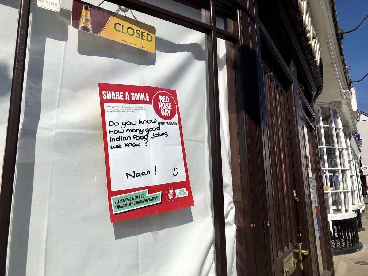 Here’s our effort in support of @ComicRelief for #RedNoseDay. Do you have any better Indian food-related jokes you’d like to share?