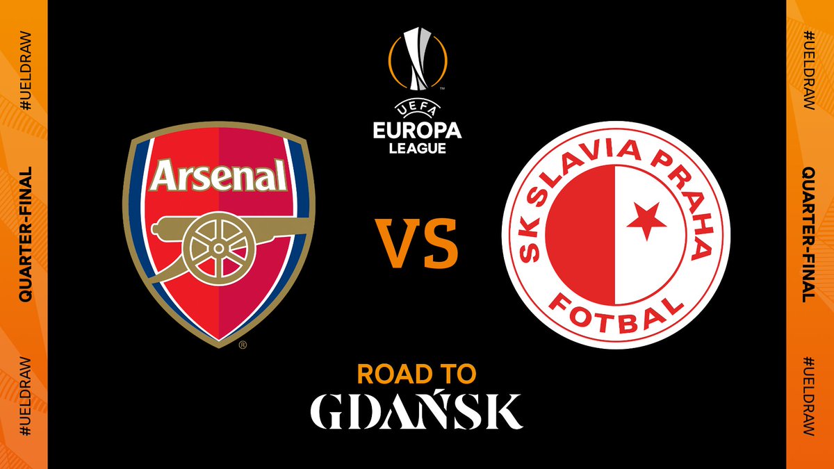 SiaranBolaLive's tweet photo. #UEL QuarterFinal
Granada vs Manchester United
Arsenal vs Slavia Praha
Ajax vs Roma
Dinamo Zagreb vs Villareal

Matchday: Tiap Malam Jumat 💏💑 https://t.co/Cm1fbQwr29