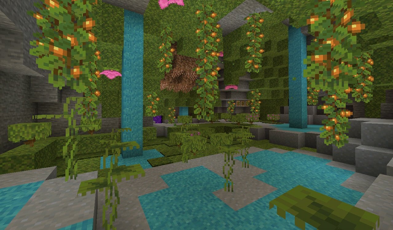 Twitter 上的minecraft News Made This Custom Lush Caves On Bedrock Edition Hope You Like It T Co Ysoffwk7ae Twitter