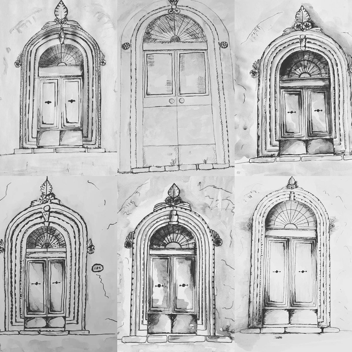 artschoolcreate's tweet photo. Super Italian pen ,ink and watercolour doorways from our one off workshop yesterday. Keep them coming in!
.
.
#paint #Painting #PaintingClass #watercolour #inkywatercolour #createonline #paintyflowers #ink #dippypen #kajabihero #createartschool https://t.co/Isw3uwecQQ