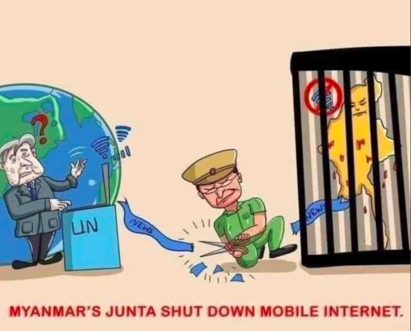 shun_htwe's tweet photo. Terrorists group(SAC) want to cover their inhuman acts. 
R2P NOW
#WhatsHappeningInMyanmar
#Mar19Coup 
#OpCCP https://t.co/zXinx5M8J5
