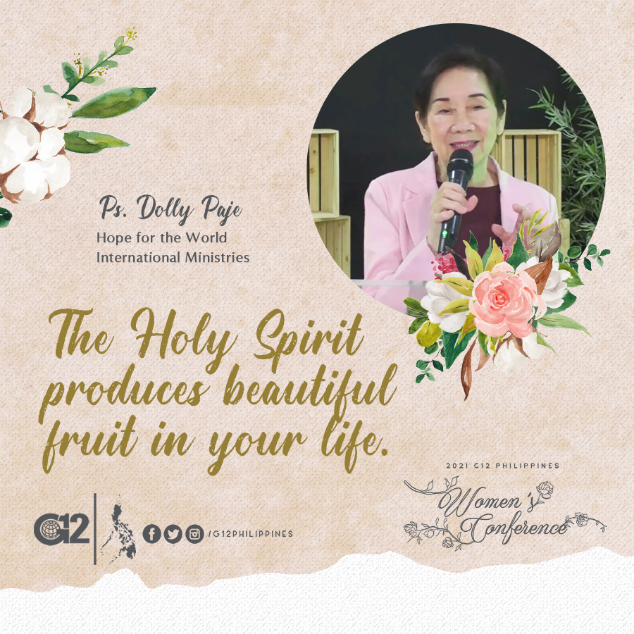 G12Philippines's tweet photo. "The Holy Spirit produces beautiful fruit in your life." - Ps Dolly Paje

Everything that happens in your life, may it be easy or challenging, will always produce fruit that will help you grow in all aspects of your life. 

#G12WomensConference2021
#WC2021BeFruitfulDay2 https://t.co/WEZ2GfYQge