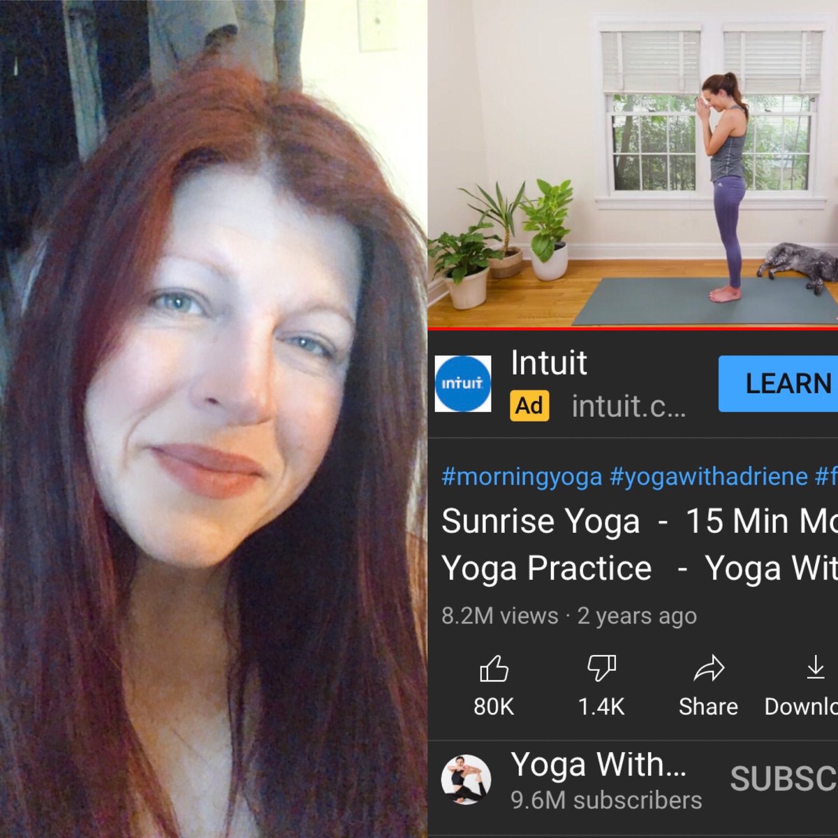 swampybake's tweet image. Sunrise yoga to start my day☀️ Feeling peaceful and ready to face this day head on ✌🏻 Happy Friday friends ❤️ #fourfit #plexus4life #yogawithadriene #yoga #yogapractice #fwfg #friday #fridayvibes #gooddaysunshine