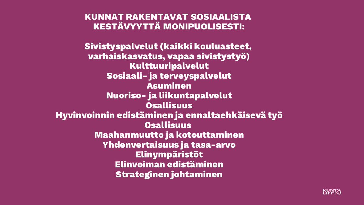 Olemme taas onnellisin maa!

Kuntien #sosiaalinenkestävyys ja #hyvinvointityö tämänkin takana!

#kekekekkerit #kestäväkehitys