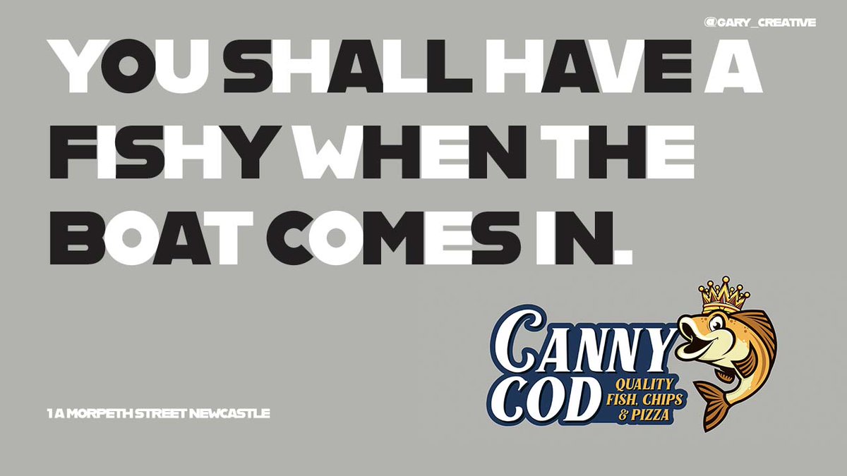 gary_creative's tweet photo. One Minute Brief of the Day: Create posters to advertise your local #ChipShop - in partnership with 
@TheDrum

@OneMinuteBriefs https://t.co/SSKh4sJ9uB