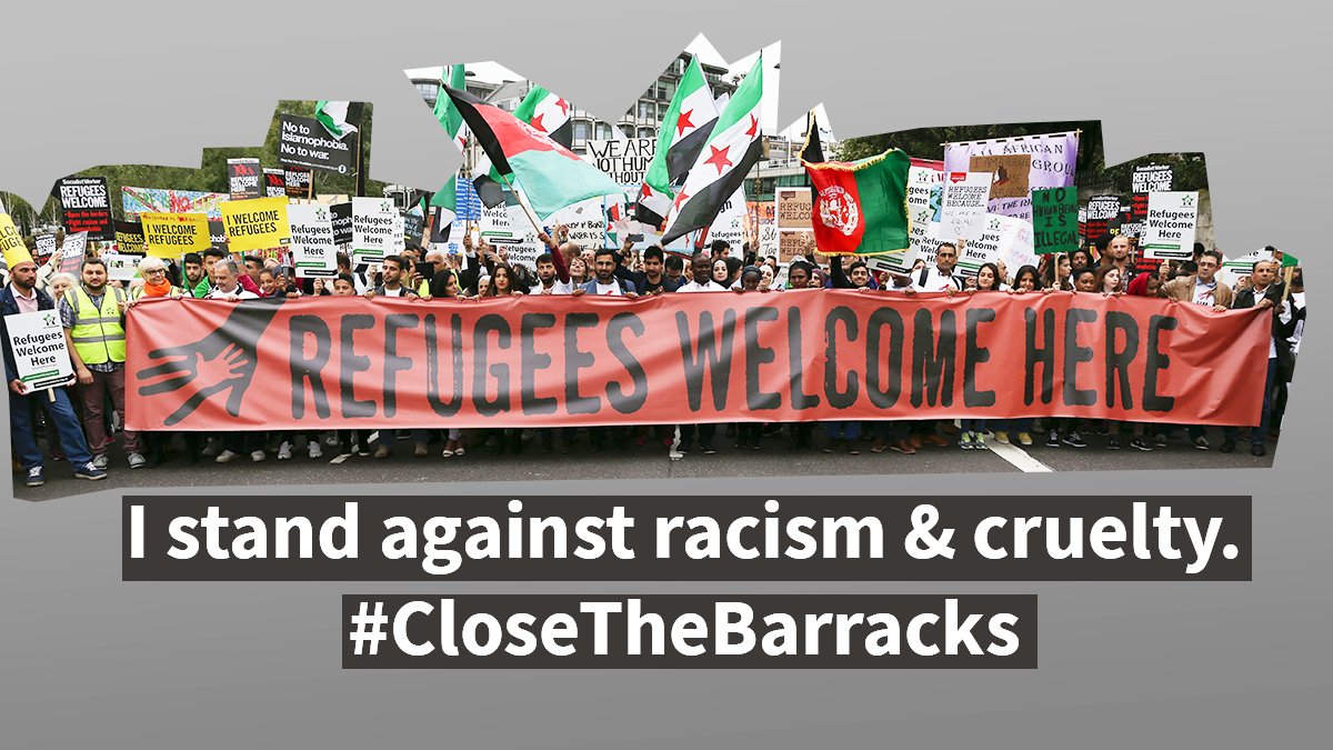 If you stand against racism, if you stand against cruelty - please join our day of action.

Sign up here to get involved. Demand they #CloseTheBarracks and deliver a system that cares for those in need. 

action.freedomfromtorture.org/close-the-barr…