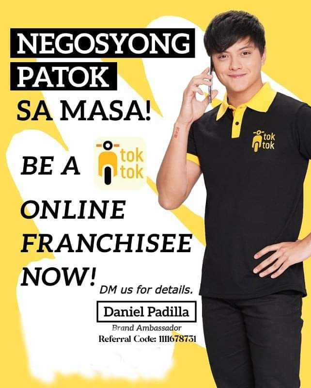 DJFPchildSmile's tweet photo. RT @toktok_phil ‼️Become an operator and online franchisee at the same time!💛💛💛
@imdanielpadilla @bernardokath
@Estrada21Karla  @min_bernardo

#toktok
#toktokOnlineFranchisee
#toktokOperator

(x) https://t.co/r1lgggT5C0