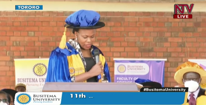 ntvuganda's tweet photo. I would like to commend the Ministry of Education for establishing Busitema University which is meant to support rural communities in the eastern region of Uganda  - Rosemary Mutyabala, Busitema University Council 

#BusitemaGraduation #NTVNews https://t.co/QPsIKEjiF1