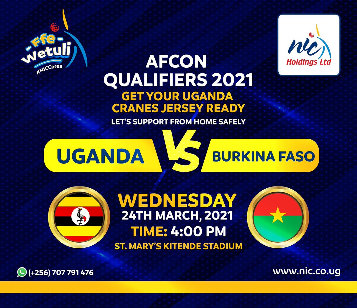 nicholdings's tweet photo. The boys are back, the countdown is on. Get those jerseys out. #UgandaCranes #afconQ #NICCares #FfeWetuli #FridayVibes https://t.co/etGET2uyEH