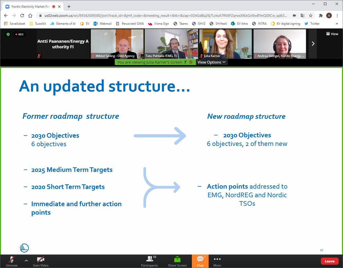 Paananen_Antti's tweet photo. Today participating in the Nordic Electricity Market Forum. Stakeholders will discuss the updated Roadmap fro reaching the 2030 Nordic Electricity Market Vision. EMG chair @TatuPahkala and Andrea Stengel presenting updated structure and objectives.
#NEMF #nordicelectricitymarket https://t.co/fKgDcYSJks