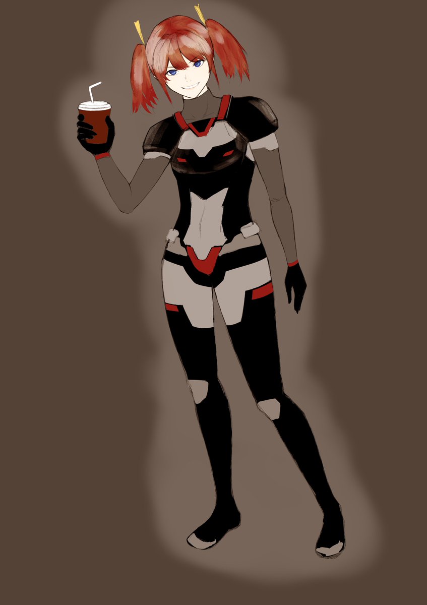 スーツのベタ塗り まだまだ課題が多いです イラスト オリジナルキャラ 浸流野テルキのイラスト