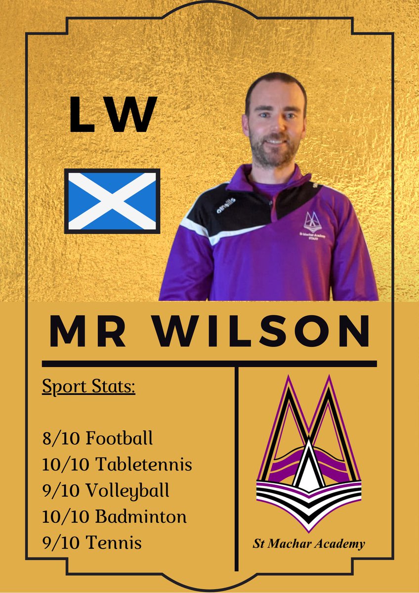 stmacharpe's tweet photo. Meet Mr Wilson: PE teacher @stmacharacademy since 2001 &amp; joint FH since 2015. My fave sports are volleyball, tabletennis &amp; tennis. My best achievement was winning U14 &amp; U17 Scottish Table Tennis Championships &amp; representing 🏴󠁧󠁢󠁳󠁣󠁴󠁿 at 5 European Youth Championships #stmacharPE 🏓⚽️🎾 https://t.co/0WmF9dtpL3