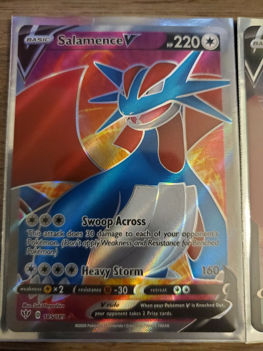 Gluttony_Prime's tweet photo. All my Salamence #PokemonTCG pulls on my last stream. More #pokemon pulls next week. Battle styles booster box with 2 elite trainer boxes. Cant wait. Stay tuned. @WreckLessHaF @TalosViking @lightfire316 @kezzahappygamer @hykiri_nation @Vaels_Corner @wisemumma83 @Bin_Learnin https://t.co/83zBhN2bB2