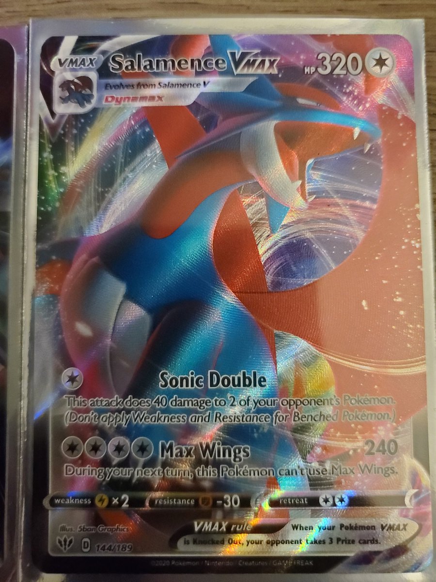 Gluttony_Prime's tweet photo. All my Salamence #PokemonTCG pulls on my last stream. More #pokemon pulls next week. Battle styles booster box with 2 elite trainer boxes. Cant wait. Stay tuned. @WreckLessHaF @TalosViking @lightfire316 @kezzahappygamer @hykiri_nation @Vaels_Corner @wisemumma83 @Bin_Learnin https://t.co/83zBhN2bB2