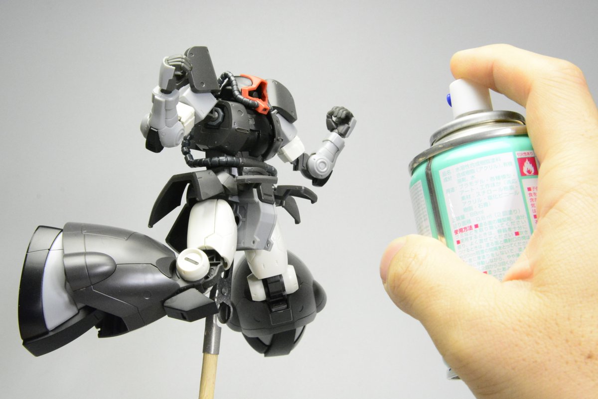 白化しにくい 安全 塗膜強度も高い 簡単フィニッシュから本格的な作品製作まで 吹くだけでプロモデラー仕上げになる最強の水性アクリル系つや消しスプレー プレミアム トップコートつや消し を使ってみよう プロモデラー林哲平の見るだけでプラモが上手くなるブログ