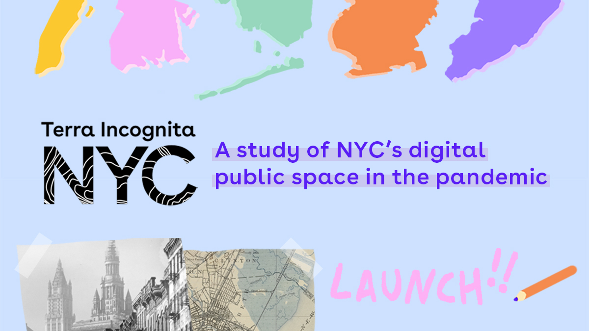fdevaujany's tweet image. Launch of TERRA INCOGNITA: NYC, an ethnographic study of NYC's digital public space in the pandemic led by @mona_sloane  Opening event on 
 3/30, 5pm EST: newpublic.org/terra-incognita  @PPS_Placemaking @collspaces @medialab_ScPo @leobancou  @AlbaneGrandazzi @olivierirrmann #OWEE