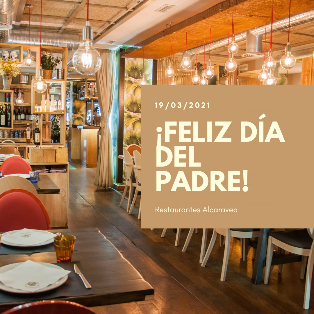 ¡Feliz Día del Padre!🧔🏻hoy hacemos una especial mención a todos los padres y Josés por ser su día. Ojalá pronto podamos abrazarnos con libertad #GrupoAlcaravea #diadelpadre #papá #padrenohaymasqueuno #sanjose #restaurantes #hosteleria #hosteleriasegura #apoyoalahosteleria