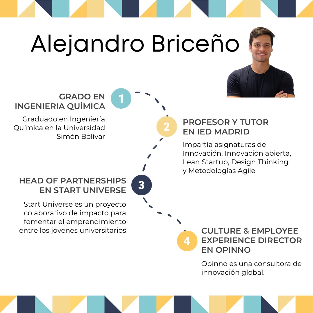 🌟 En la antepenúltima sesión del #StartBuildUp estará con nosotros <a href="/alejandrobrice/">Alejandro Briceño</a>, director de cultura y experiencia de empleados en Opinno. 
Nos enseñará a hacer un buen pitch y a comunicar de forma efectiva nuestras ideas. ¡No os lo perdáis!🚀