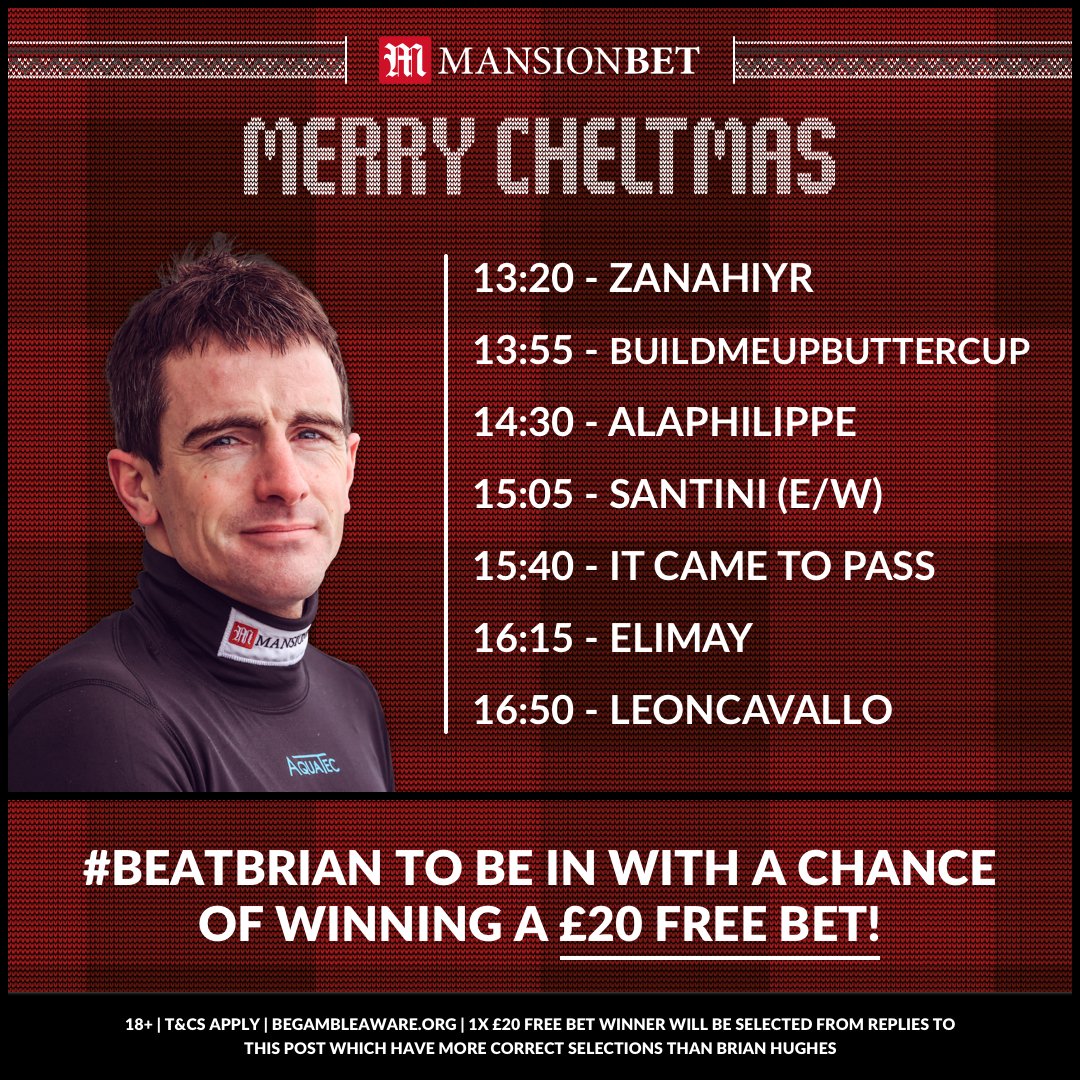 MCCCSHCas's tweet photo. THREE FOLLOWERS HAVE WON A Β£20 FREE BET FOR BEATING BRIAN THIS WEEK! π₯³
Have a go at picking more winners than him today at #CheltenhamFestival to enter the draw!
Reply below π
#BeatBrian | #MerryCheltmas
18+ | https://t.co/mMu4asxD4c https://t.co/b238XpVGB8