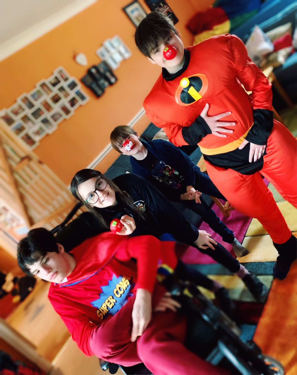 BeckyAnneMartin's tweet photo. #RedNoseDay in our house π₯°
@comicrelief #disability #autism #wheelchair #awareness #profoundlearningdisability #youngcarers https://t.co/ASA9tHgvam