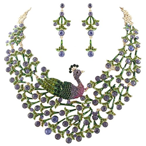 EVER FAITH Women&#8217;s Austrian Crystal Enamel Peacock Statement Necklace Earrings Set Gold-Tone

https://t.co/jurLZe1CkS https://t.co/MS0SceS6us