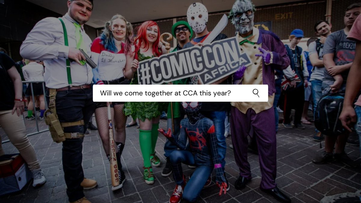 ComicConAfrica's tweet photo. Will there be a Comic Con Africa in 2021? 
7 Questions. 2 minutes of your time. Help us plan. 
👉https://t.co/MWTwOSTrKL https://t.co/BIJQq1fpR0