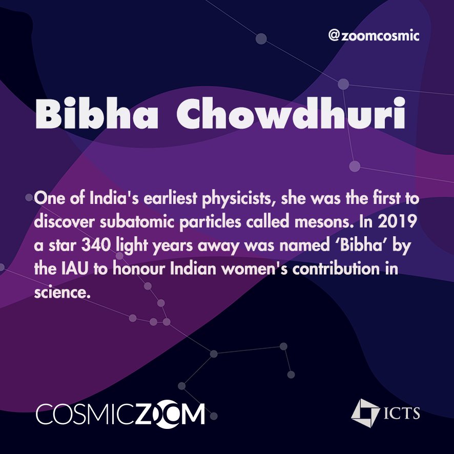 ZoomCosmic's tweet photo. TIL about an Indian Woman Scientist. 

Meet Bibha Chowdhuri.

 #CosmicZoom #WomenInSTEM #TIL #BaSH https://t.co/wz0Efrua5V