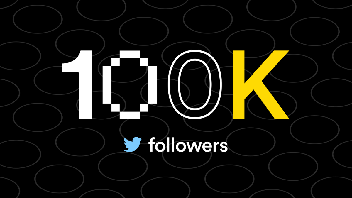 rarible's tweet image. Time for another milestone tweet: we’re celebrating 100K Twitter followers today! 🥳 The last one we shared was about 10k in September. What a ride! 💛