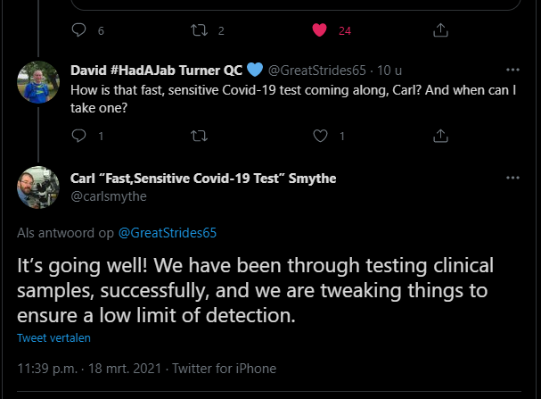 Accionista16's tweet photo. #Paraytec #BRH #ActivePix #corona #Sheffield #microbiology #Test #virus #reopencinemas #reopenschools #reopenbusiness
PARAYTEC WORKING WITH UNIVERSITY ON #COVID19 TEST
platform will be developed to test for new viruses and variants of COVID-19
https://t.co/RuyuR5pUbJ https://t.co/cVHjdbqqxp
