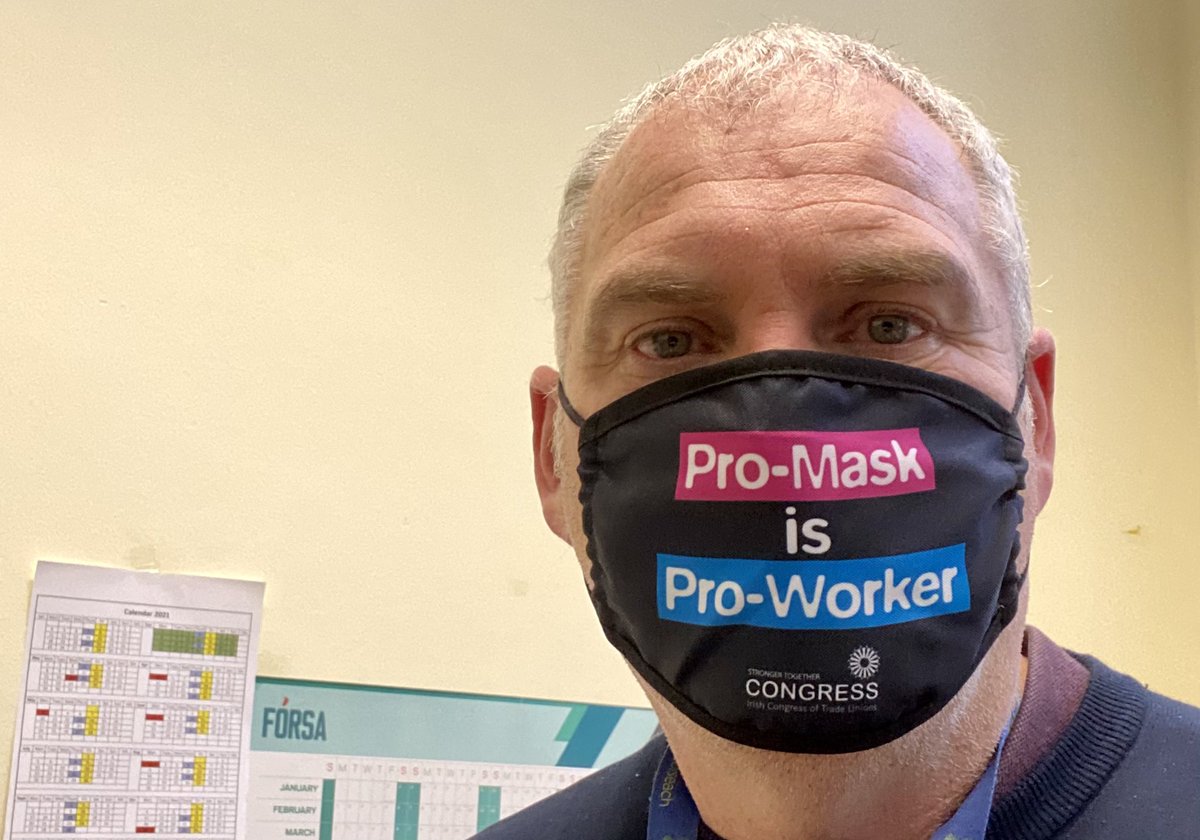 niallmcg's tweet photo. Some seek to sew hate and Working people know we are #StrongerTogether My mask protects you, your mask protects me #ProMaskProWorker #MaskUp4Workers https://t.co/C6SkX9IPVc