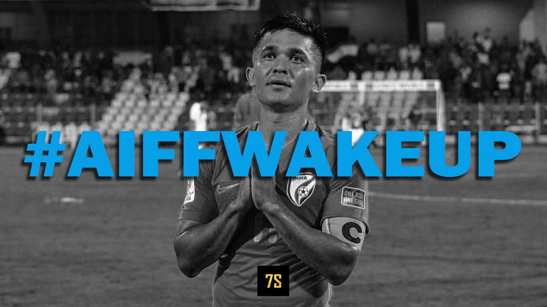 sevensftbl's tweet photo. We are tired of these fake promises. Telecast all our National team football matches. 📢🇮🇳 #AIFFWakeup #TelecastIndianFootball https://t.co/7qSxTsMkoq