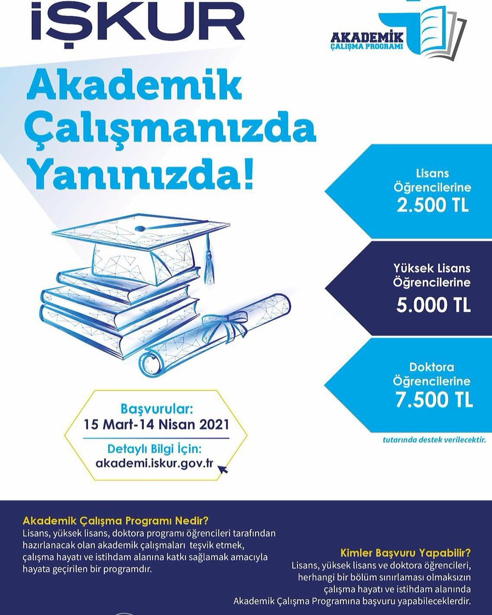 KAYBMER2's tweet photo. Lisans, yükseklisans ve doktora öğrencilerimiz, akademik çalışmalarınızda destek almak isterseniz bu programa başvurabilirsiniz📣📣📣 https://t.co/fVVl67oB5Y