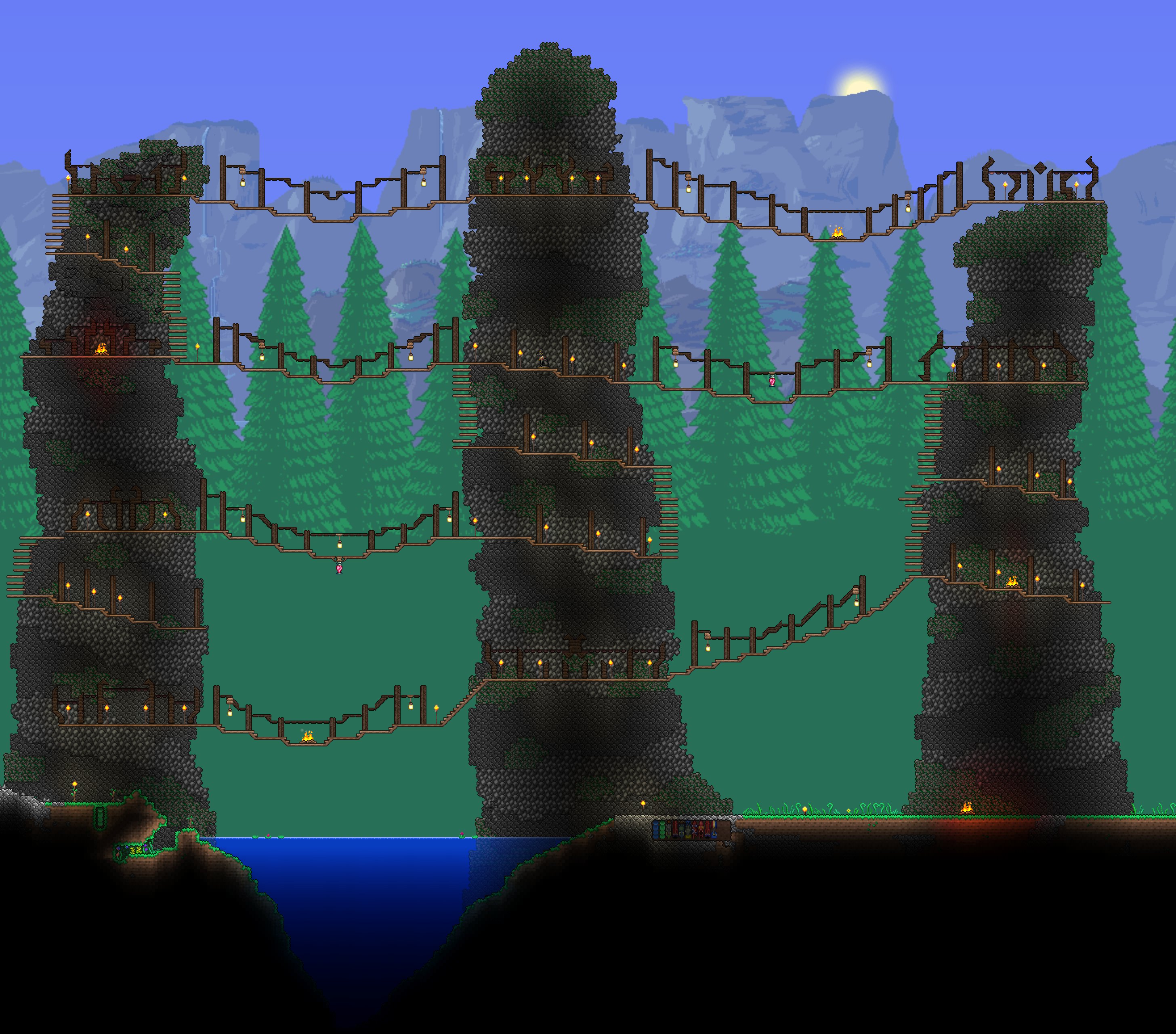 My current master mode arena : r/Terraria