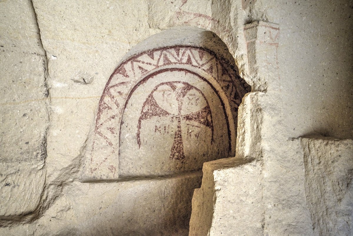 turarchaeonews's tweet photo. The alphabet of the archaeological sites in Turkey - "Ç" like Çavuşin, one of the oldest settlements in Cappadocia. #FrescoFriday https://t.co/1JR5WXWZDF