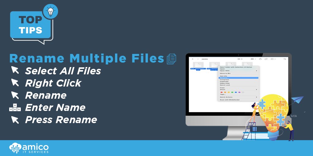 Tip of the Week💡

Did you know that you can rename multiple files at once? Here's how 👇

#Tips | #tipsandtricks
