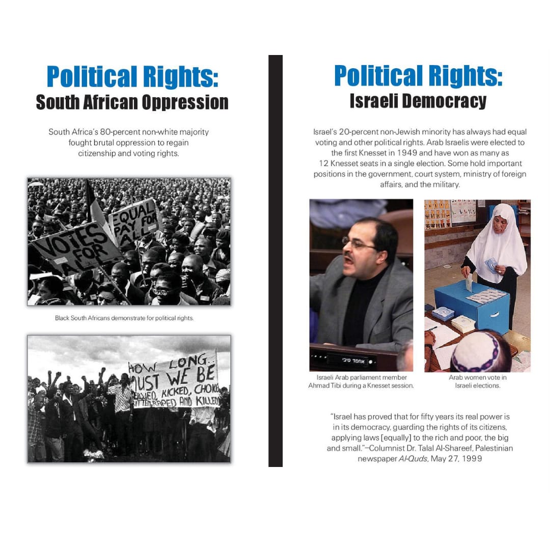SAUJS's tweet image. Apartheid South Africa vs Democratic Israel. 

#OWNYOURTRUTH