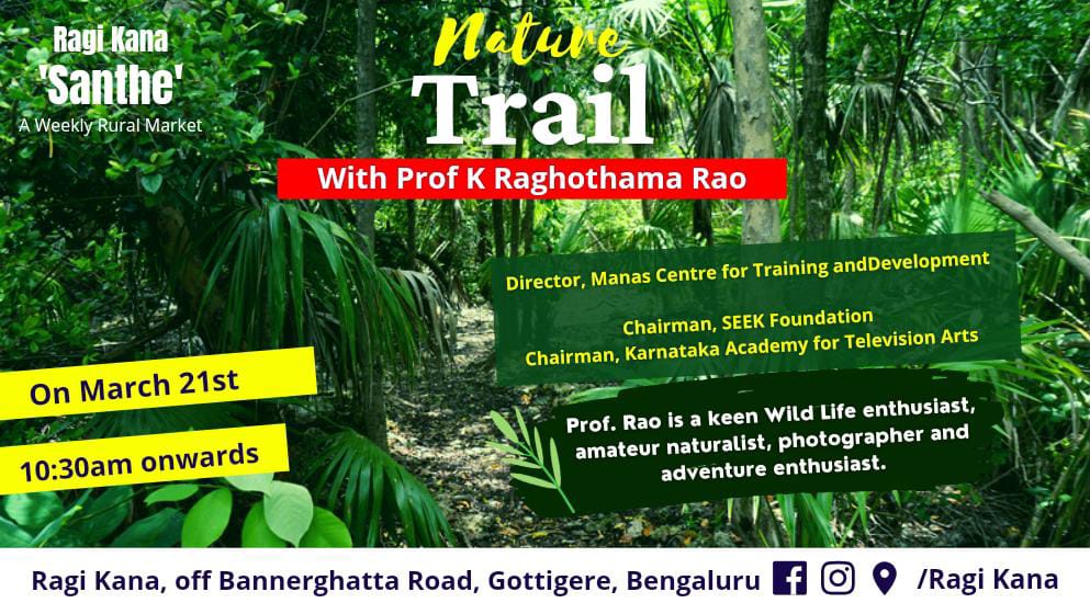 ragikanasanthe's tweet photo. Nature Trail! Farm walk and talk with Prof K Raghothama Rao at @ragikanasanthe. Dr. Rao, is a keen Wildlife enthusiast, amateur naturalist, photographer and adventure enthusiast. 1/n
:
#RahothamRao #Ragikana #Wildlife #Photography #Adventure #naturalist https://t.co/eH3sVf03Jw