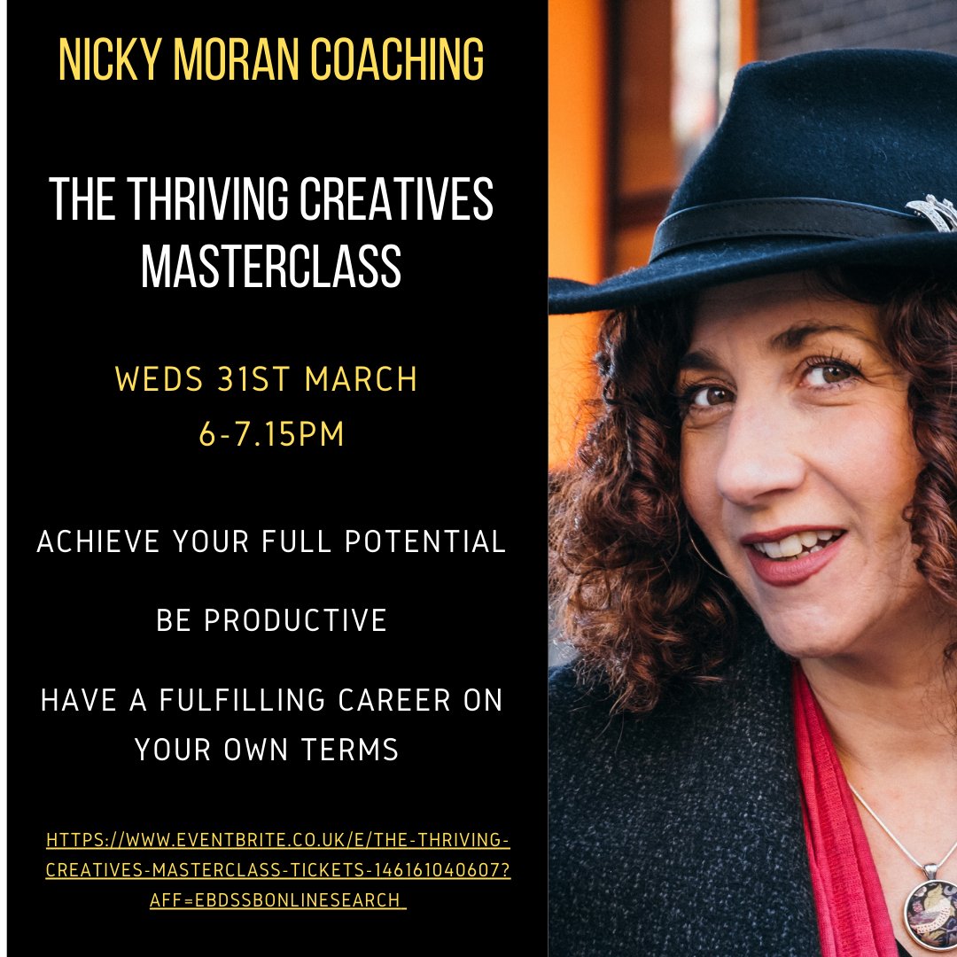 Do you feel stuck in a rut? Would you like to learn some tips to help you achieve your full potential? Join my free masterclass on 31st March 
eventbrite.co.uk/e/the-thriving… #coaching #creatives #Thrive